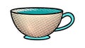 Halftone Dot Pattern Coffee Cup Vector Illustration, vector design Generative AI Royalty Free Stock Photo