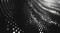 Halftone Dot Pattern Swirl on Black Background
