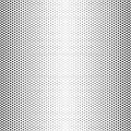 Halftone dot seamless pattern. Gradation dots. Faded black polka on white background. Fades gradient point texture for opacity eff