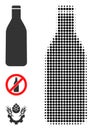 Halftone Dot Vector Beer Bottle Icon Royalty Free Stock Photo