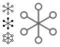 Halftone Dot Vector Net Links Icon Royalty Free Stock Photo