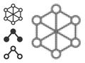Halftone Dot Vector Net Nodes Icon Royalty Free Stock Photo