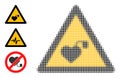 Halftone Dot Vector Pacemaker Warning Icon