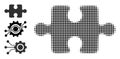 Halftone Dot Vector Puzzle Item Icon