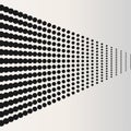 Halftone dots. Black horizontaly located dots Royalty Free Stock Photo