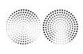 Circle shape halftone dots pattern, retro style background element Royalty Free Stock Photo