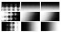 Halftone dots pattern set. dotted geometric pattern background Royalty Free Stock Photo