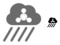 Halftone Dotted Acid Rain Icon Royalty Free Stock Photo