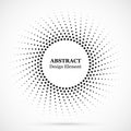Halftone dotted background circularly distributed. Halftone effect vector pattern. Circle dots isolated on the white background. Royalty Free Stock Photo