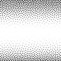 Halftone dotted background. Dotted vector pattern. Chaotic circle dots isolated on the white background.