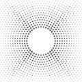 Halftone dotted background. Halftone effect vector pattern. Circle dots isolated on the white background. Royalty Free Stock Photo