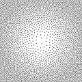 Halftone dotted background vector pattern. Chaotic circle dots isolated on the white background asymmetrical Royalty Free Stock Photo