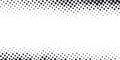 Halftone dotted black and white background. Halftone effect vector pattern. Abstract creative graphic with copy space.