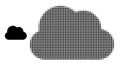 Halftone Dotted Cloud Icon Royalty Free Stock Photo