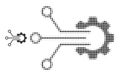 Halftone Dotted Gear Sensor Icon Royalty Free Stock Photo