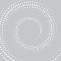 Halftone dotted grey and white background. Halftone effect vector pattern. Abstract creative graphic for web.