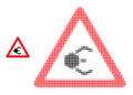 Halftone Dotted Nanobot Warning Icon