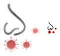 Halftone Dotted Nasal Infection Icon Royalty Free Stock Photo