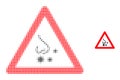 Halftone Dotted Nasal Infection Warning Icon