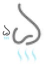 Halftone Dotted Nose Smell Icon Royalty Free Stock Photo