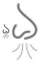 Halftone Dotted Nose Sniffing Icon Royalty Free Stock Photo