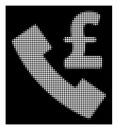 White Halftone Pound Payphone Icon