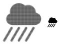 Halftone Dotted Rain Cloud Icon Royalty Free Stock Photo
