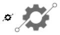 Halftone Dotted Smart Gear Icon Royalty Free Stock Photo