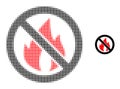 Halftone Dotted Stop Fire Icon