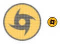 Halftone Dotted Storm Whirlpool Danger Icon