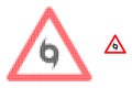 Halftone Dotted Storm Whirlpool Warning Icon