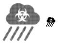 Halftone Dotted Toxic Rain Icon Royalty Free Stock Photo