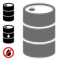 Halftone Dotted Vector Barrel Icon Royalty Free Stock Photo