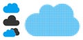 Halftone Dotted Vector Cloud Icon Royalty Free Stock Photo