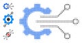 Halftone Dotted Vector Gear Sensor Icon Royalty Free Stock Photo