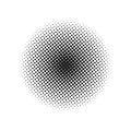 Halftone dotted vintage retro circle gradients. Monochrome pop art illustration Royalty Free Stock Photo