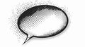Halftone Edge Speech Bubble Vector Illustration Royalty Free Stock Photo