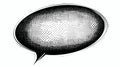 Halftone Edge Speech Bubble Vector Illustration Royalty Free Stock Photo