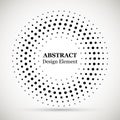 Halftone effect vector pattern for your design. Circle dots isolated on the white background for advertisement Royalty Free Stock Photo