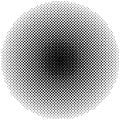 Halftone element, circular halftone pattern. Specks, halftone circle gradient