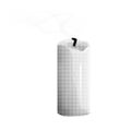 Halftone extinguished candle shape isolated on white background. Black dotted candle icon with smoke. Modern halftone design. Royalty Free Stock Photo