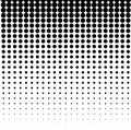 Halftone fade gradient. Vertical dot pattern effect