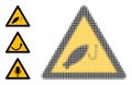 Halftone Dotted Vector Fishing Warning Icon