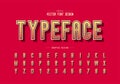 Halftone font and alphabet vector, Digital letter typeface and number design, Graphic text