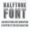 Halftone font Royalty Free Stock Photo