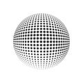 Halftone globe logo vector symbol icon design. Beautiful vector illustration isolated on white background Royalty Free Stock Photo