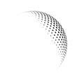 Halftone globe logo vector symbol icon design.