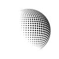 Halftone globe logo vector symbol icon design.