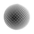 Halftone globe logo vector symbol icon design.