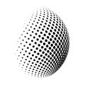 Halftone globe logo vector symbol icon design.